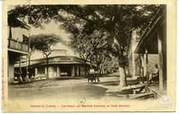 Papeete (Tahiti) - Carrefour du Marché Colonial et Café Chinois