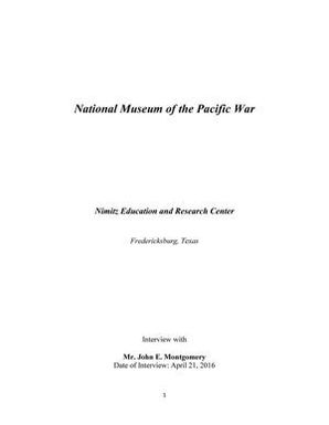 Oral History Interview with John E. Montgomery, April 21, 2016