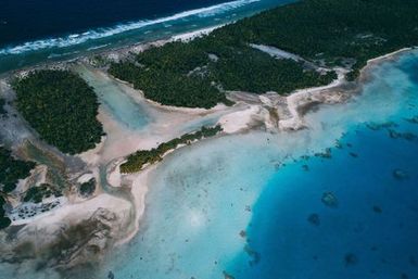 Aerial shot of Atafu, Tokelau