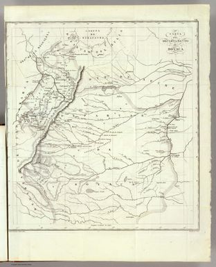 Carta del Departamento de Boyaca. Gravado en Paris por Darmet, 1827. Escrito por Hacq. (Por Jose Manuel Restrepo. Paris, Libreria Americana, 1827)