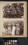 Chief and two Samoans with wigs; Three Fijian women (types), [c1880 to 1889]