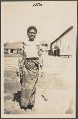 A woman in a sarong, Rabaul?, New Britain Island, Papua New Guinea, probably 1916