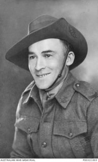 Studio portrait of Private (Pte) Lancelot Lawrence (Lance) Lucas who enlisted with the service number NX33896 in June 1940. He was discharged as medically unfit in December 1940, then re-enlisted ..