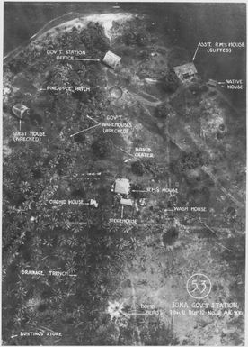 [Aerial photographs relating to the Japanese occupation of Buna-Gona region, Papua New Guinea, 1942-1943] [Allied air raids]. (58)
