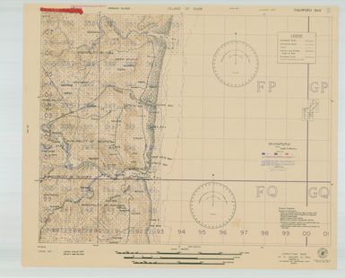 Island of Guam: Talofofo Bay - Special Air and Gunnery Target Map