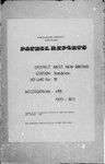 Patrol Reports. West New Britain District, Kandrian, 1970 - 1971