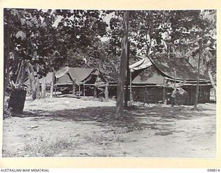 RATAVAL, NEW BRITAIN. 1945-11-17. THE OTHER RANK'S TENT LINES, 2/4 ARMOURED REGIMENT