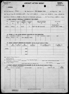 VF-21 - ACA Reports Nos 22-46 - Air operations against the Palau Islands & Formosa, 9/18/44 - 1/22/44 and attacks on Jap Fleet on 10/25/44