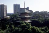 Honolulu, view of Sanju Pagoda in Honolulu Memorial Park