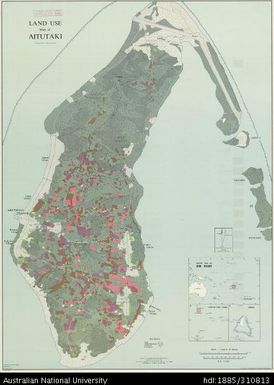 Cook Islands, Land Use Map of Aitutaki, Land Use of the Cook Islands Series No. 1, 1:7 920, 1968