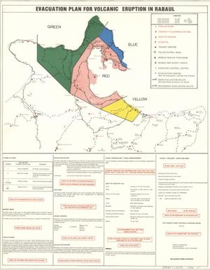 Evacuation plan for volcanic eruption in Rabaul / Ronald Rangrang, Executive Office, Provincial Disaster Control Committee