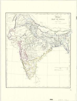 Maps, India, Pakistan & Burma, 1831-1894 : [maps in the British parliamentary papers]: Revenue map of India by John Walker. (Sheet [14])