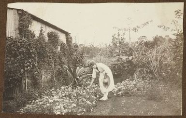 Woman in garden. From the album: Samoa