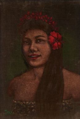 Velvet portrait of a Polynesian woman