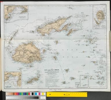 ["\u0098Die\u009C Viti- oder Fiji-Inseln :hauptsächlich nach den Ausfnahmen der englischen Admiralität bis 1881, sowie nach den Forschungen von John Horne, 1877-78, u. A."]