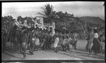 Motu people drumming and dancing near a dubu platform at Gaile, also spelled Gaire, a village in Central Province