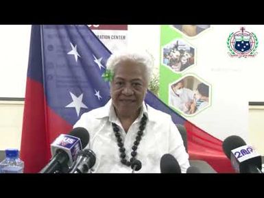Hon. Fiame Naomi Matā'afa - Saunoaga Fa'apitoa (DENGUE OUTBREAK UPDATE (14 August 2025)