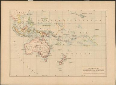 Ubersichtskarte von Australien und Oceanien