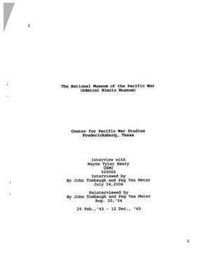 Oral History Interview with Wayne Beery, July 24, 2004