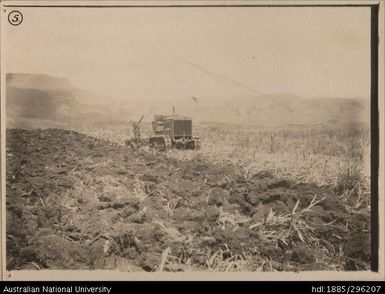 Holt tractor plough , ploughing out and burying trash