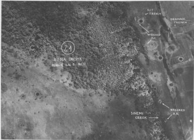 [Aerial photographs relating to the Japanese occupation of Buna-Gona region, Papua New Guinea, 1942-1943] [Allied air raids]. (39)