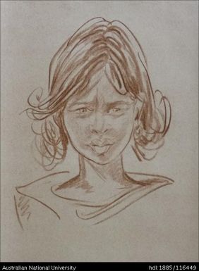 Child in Pt Moresby 'T' School from village south . . [2]