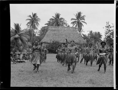 Male dancers at the meke, Lautoka, Fiji