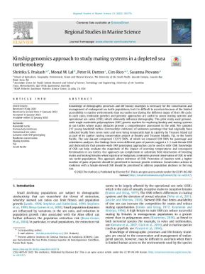 Kinship Genomics Approach to study Mating systems in a Depleted Sea Turtle rookery