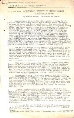 Extracts from 'Suprafamilial authority and economic process in micronesian atolls' by Leonard Mason, University of Hawaii