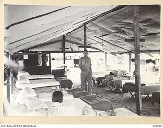 BORAM BEACH, WEWAK AREA, NEW GUINEA. 1945-08-31. THE OFFICERS' WARD, 2/15 FIELD AMBULANCE