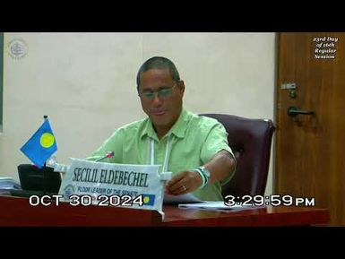 Palau National Congress | 11th OEK, The Senate 23rd Day of 16th Regular Session