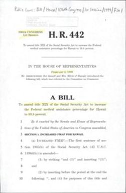 A bill to amend title XIX of the Social Security Act to increase the Federal medical assistance percentage for Hawaii to 59.8 percent