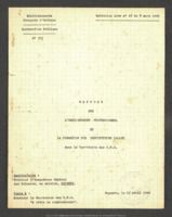 Rapport sur l'enseignement professionnel et la formation des instituteurs locaux dans le territoire des E.F.O.