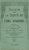 Bulletin de la Société des Études Océaniennes numéro 57