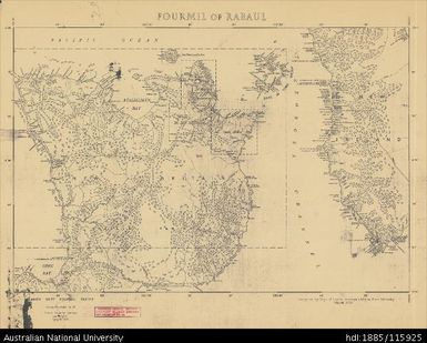 Papua New Guinea, Fourmil of Rabaul, Fourmil series, Sheet 19, 1956, 1:253 440