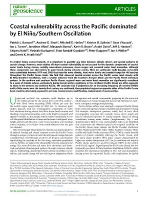 Coastal vulnerability across the Pacific dominated by El NiÃ±o/Southern Oscillation