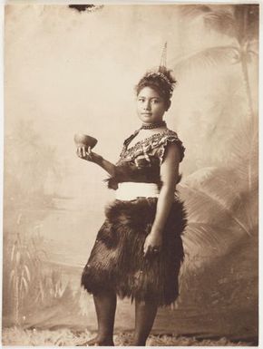 Portrait of an unknown Samoan woman