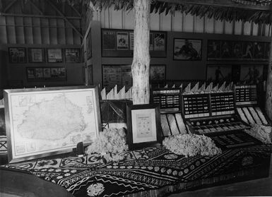 Interior of Fijian court, New Zealand Centennial Exhibition