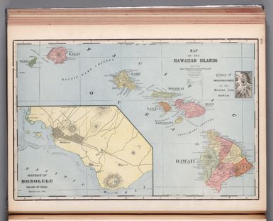 Map of the Hawaiian Islands. 1899, by Geo. F. Cram.