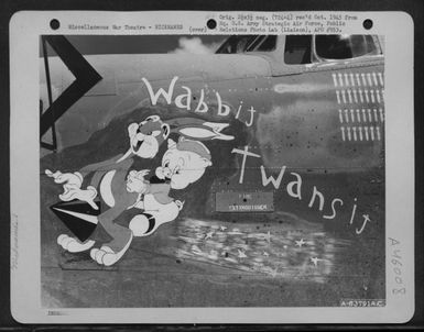 Consolidated B-24 Liberator 'Wabbit Twansit' At An Airfield On Kwajalein, Marshall Islands, July 1944. (U.S. Air Force Number A63791AC)