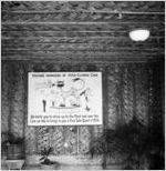 Sign posted within the garage of the Hind-Clarke Dairy Ice Cream Stand, Aina Haina Valley, Honolulu, Hawaii, 1930s