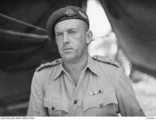 MILILAT, NEW GUINEA. 1944-09-12. NX174 LIEUTENANT-COLONEL T. MILLS, MC, COMMANDING OFFICER, 2/4TH ARMOURED REGIMENT