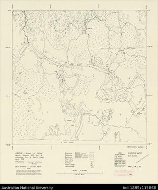 Papua New Guinea, Korogo West, Provisional map, Sheet NMP-59-010, 1959, 1:63 360