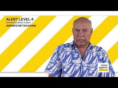Niuean: COVID-19 ALERT LEVEL 4 announcement