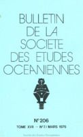 Bulletin de la Société des Études Océaniennes numéro 206