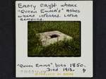 Empty crypt where "Queen Emma's" [Emma Coe] ashes were interred, later removed, "Queen Emma" born 1850, died 1913, [Papua New Guinea, 1969?]