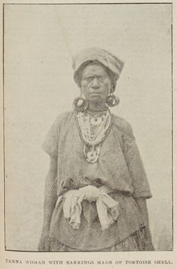 Tanna woman with earrings made of tortoise shell