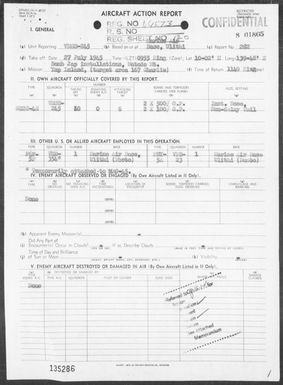 VMSB-245 - ACA Reps Nos 282 & 285-Reconnaissance, bombing & strafing of targets in the Yap Area, Carolines on 7/27 & 30/45