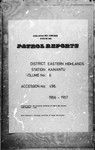 Patrol Reports. Eastern Highlands District, Kainantu, 1956 - 1957