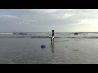 Cast Net Fishing on Tarawa, Kiribati